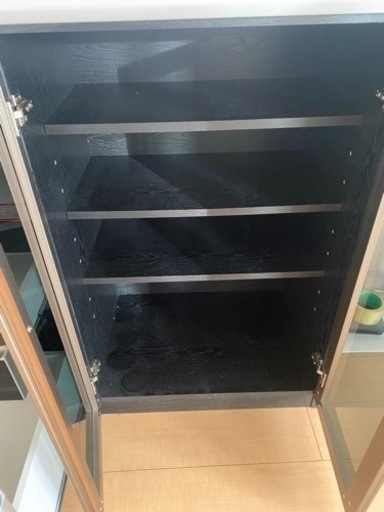 食器棚　古賀家具カウンターゼブラBK キッチンボード　美品