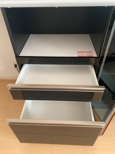 食器棚　古賀家具カウンターゼブラBK キッチンボード　美品