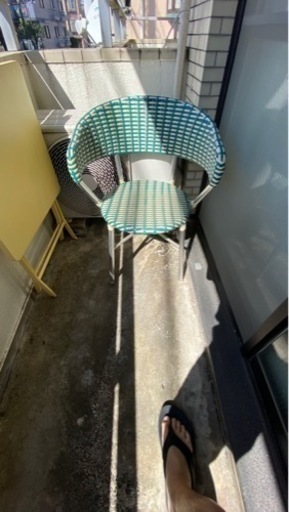 2個セットアルミニウムチェア&テーブル