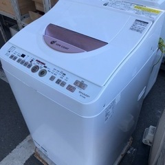 福岡市内配送設置無料　シャープ SHARP ES-TG60L-P [たて型洗濯乾燥機（6.0kg） ピンク系]