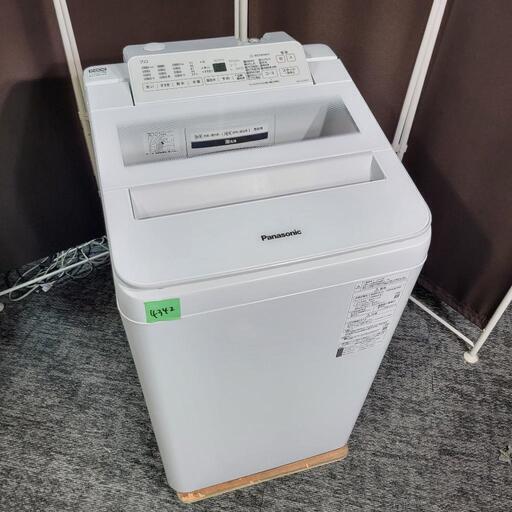 4342‼️配送設置は無料‼️高年式2019年製✨インバーター付き静音モデル✨Panasonic 7kg 洗濯機