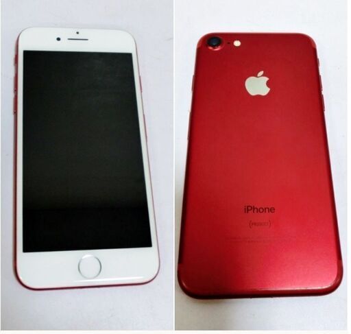 Apple　iPhone7　256GB　RED　動作良好　バッテリー85%　SIMフリー　アップル　赤　充電器付き　イヤホン付き　元箱