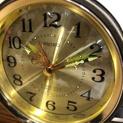 昭和レトロ　セイコー　ファンシーゴールド　置時計の画像