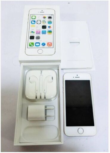 Apple　iPhone　5S　64GB　GOLD　ME340J/A　動作良好　SIMフリー　アップル　充電器付き　イヤホン付き　元箱