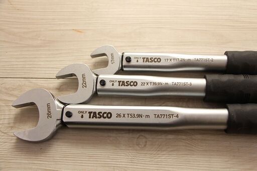 TASCO タスコ トルクレンチ3本セット TA771ST-2/TA771ST-3/TA771ST-4 17mm 22mm 26mm 