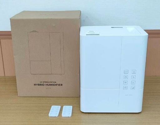 モダンデコ UV 除菌機能付きハイブリッド加湿器 ホワイト リモコン2個付き JXH003J-WH