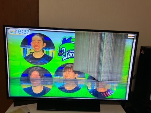 パナソニック　VIERA 43v 4kテレビ　液晶割れ