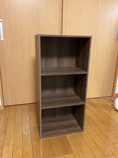 三段ボックス　ブラウン