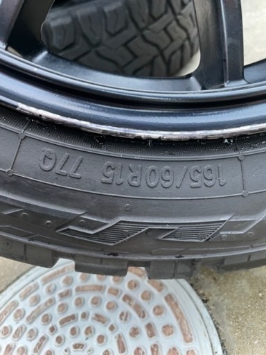 軽トラ　タイヤホイール付き4本セット　165/60R15