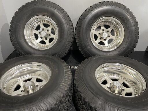 【BF Goodrich All-Terrain 35×12.50R16.5】夏タイヤ【FRONT LINE BIG HALF 16.5インチ 10J6HPCD139.7-53】ランクル80　(MTE418MY)