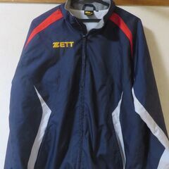 野球 ①ZETT 冬用ウィンドブレーカー上下　②Vジャン半袖・長袖