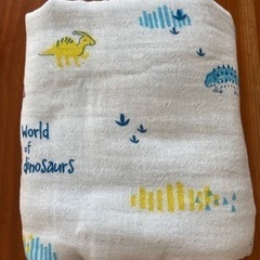 【新品・未使用】kontex  100%コットン ガーゼ  ベビースロー  恐竜の画像