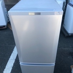 福岡市内配送設置無料　2018年　三菱電機 MITSUBISHI ELECTRIC MR-P15D-S [冷蔵庫 （146L・右開き） 2ドア シャイニーシルバー]