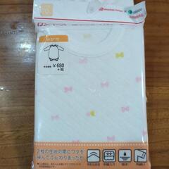 70サイズ　ロンパース　キルト　肌着　２枚セット【リボン柄】の画像