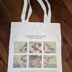 バッグ 鞄 ゴッホ バラのある花瓶 キャンバス トートバッグ 芸...
