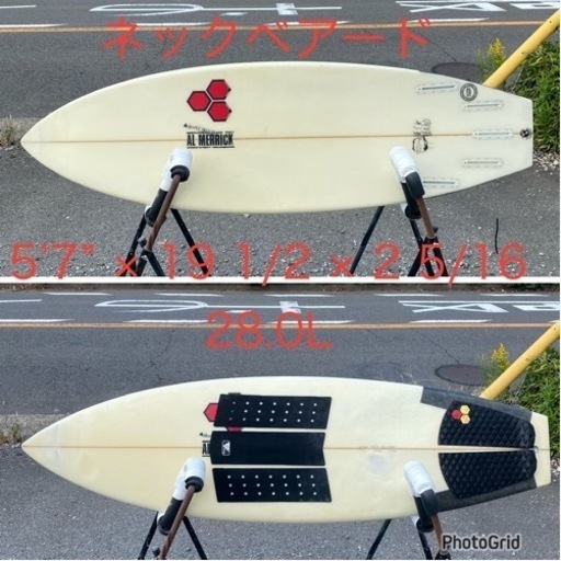 値下げ チャネルアイランズ サーフボード ネックベアード アル メリック 5’7” 28L