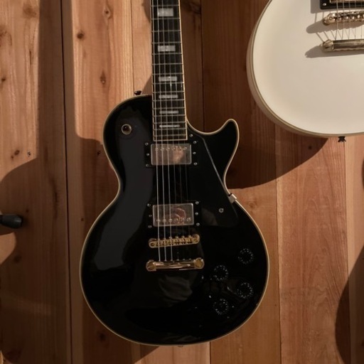 【きまりました】エレキ ギター エピフォン レスポールカスタム 黒 純正ハードケース付き