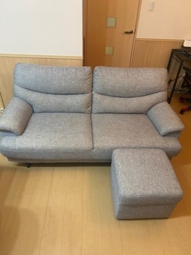 ニトリソファーセットキャッツ3 GYオットマン付き