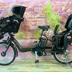 ❶5751子供乗せ電動アシスト自転車ブリヂストン20インチ良好バ...