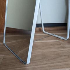 無印良品】スチールパイプスタンドミラー 傾ける
