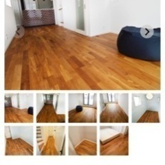 無垢材　フローリング　チーク ユニ(床暖房兼用)  2ケースの画像