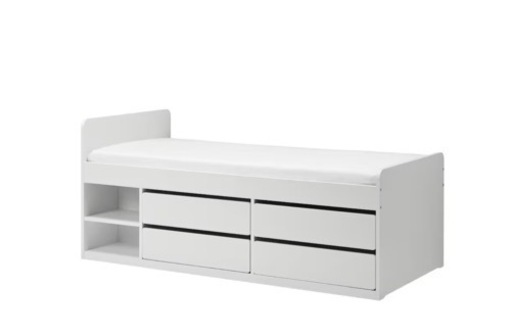 決定済:IKEA イケア　SLÄKT スレクト ベッドフレーム 収納＆ベッドベース