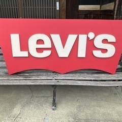 「Levi\'s」リーバイス社のビンテージ希少看板　中古