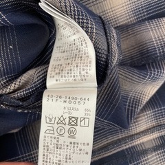 BEAMS HEART ネイビー チェックロングワンピースの画像