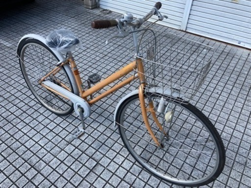【27インチ自転車】変速なし　前タイヤ、サドル、前かご新品❗️若林自転車　浜大津店　SALE中❗️