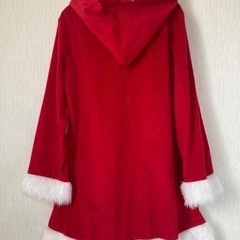 ワンピースタイプ サンタコスプレ 衣装 ポンポンの画像