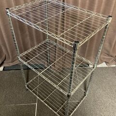566　スチールラック　メタルラック　銀ラック　ラック　収納　家具　事務用品の画像