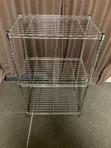 566　スチールラック　メタルラック　銀ラック　ラック　収納　家具　事務用品