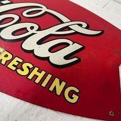 コカコーラ サイン 幅69cm フィッシュテール アメリカン雑貨 壁掛け 看板 Coca cola コーラグッズ 札幌市白石区 白石店 の画像