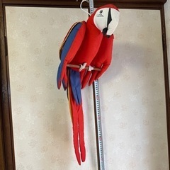 #コンゴウインコ の#ぬいぐるみ 赤と黄色の２羽です。
