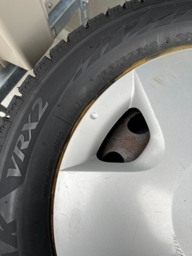 冬タイヤ　スタッドレス　セット（ホイール・ボルト付）　ブリヂストン BLIZZAK P1710 VRX2Z 155/65R13