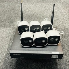 防犯カメラセット 6台カメラ 屋外 IP66防水 監視カメラ 遠隔監視 動体検知 暗視撮影SriHome日本正規独占代理 【1TB HDD内蔵】の画像