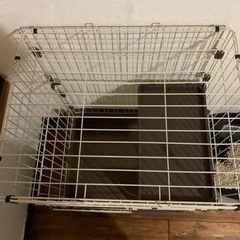 今月末頃まで！ 猫ケージ  キャットケージ  ２段 猫ドア付き！美品の画像