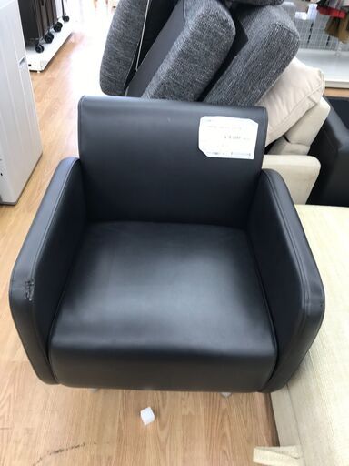 ★ジモティ割あり★  ソファー 黒 H70×W61×D59 クリーニング済み KJ3325