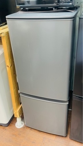 年末セール！3か月間保証☆配達有り！15000円(税別）三菱 2ドア冷蔵庫 146L マットチャコール 2021年製