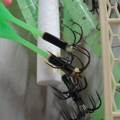 セール中につき、通常特価5,500円より半額の2,750円!　【⑮】イカ釣り針セット（現状品）サイズ2種（大15㎝　小11㎝）　いか　烏賊　釣具　の画像