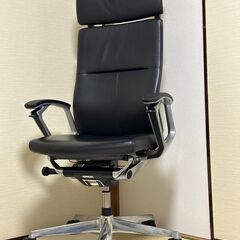 高級革張りハイバックチェア オカモト デューク(定価47万円)の画像