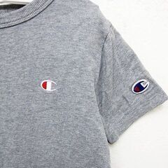 Champion チャンピオン  ロゴTシャツ  サイズ120cm 子供服 ２枚セット 半袖Tシャツ+長袖Tシャツ グレー  の画像
