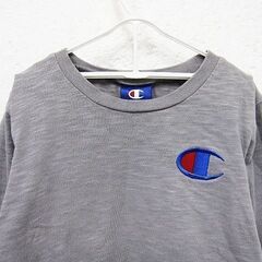 Champion チャンピオン  ロゴTシャツ  サイズ120cm 子供服 ２枚セット 半袖Tシャツ+長袖Tシャツ グレー  の画像