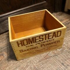 HOME STEAD　ベーキングパウダー　木箱　インテリア　雑貨...