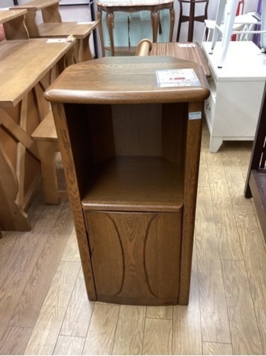 KJ-39【新入荷　リサイクル品】浜本工芸　楢材　キャビネット　ブラウン