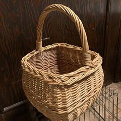 ラタン　かご　スクエア　カントリー　インテリア　収納　カゴバック　の画像