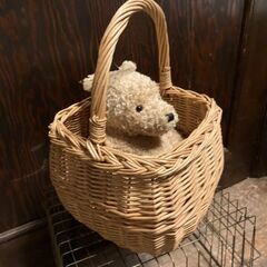 ラタン　かご　スクエア　カントリー　インテリア　収納　カゴバック　の画像