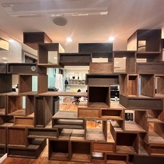店舗ディスプレイ　ウッドボックス