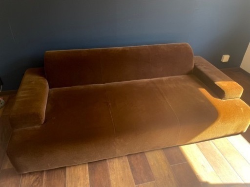 ローソファー　3人掛け　ブラウン