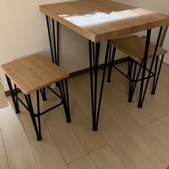 ニトリ ヴィンテージテイストコンパクトダイニング3点セット